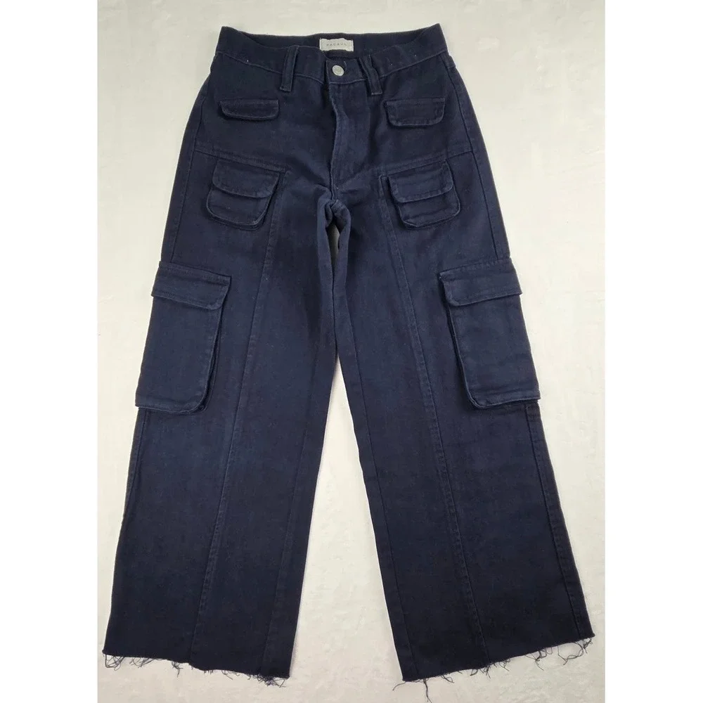 PacSun Cargo Pants Mens 34 Gray Straight Leg Utility Workwear Excellent